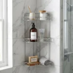 Wall-mounted 3-tier stainless steel shower caddy corner rack manufacturer - Tanapbaekga