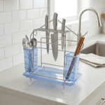 Wholesale stainless steel knife and cutlery drying rack with drain tray Tanapbaekga factory