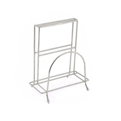 stainless steel chopping board & pot lid rack