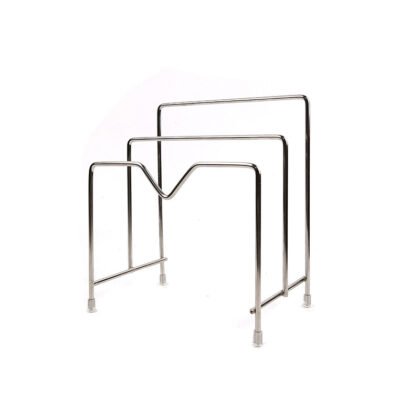 stainless steel chopping board & pot lid rack