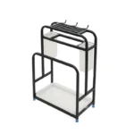 Tall stainless steel knife block and cutting board holder, manufactured by Tanapbaekga factory in Chao'an District for B2B wholesale and OEM orders