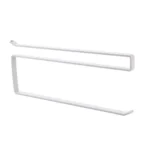 White coated metal slip-on under cabinet paper towel holder and kitchen roll dispenser, manufactured by Tanapbaekga wire forming factory for B2B wholesale