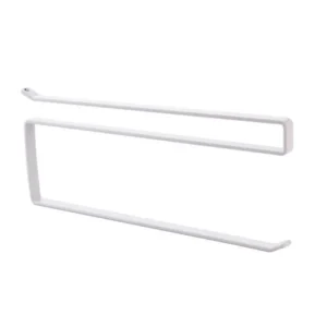 White coated metal slip-on under cabinet paper towel holder and kitchen roll dispenser, manufactured by Tanapbaekga wire forming factory for B2B wholesale