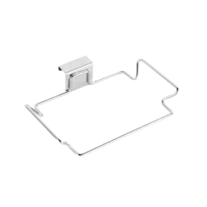 Stainless steel wire forming over the cabinet trash bag holder, an easy-install kitchen organization