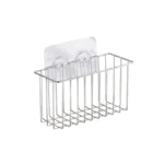 Drill-free adhesive stainless steel wire kitchen sink sponge holder and draining basket, manufactured by Tanapbaekga wire forming factory in Chao'an District for global B2B wholesale and OEM.