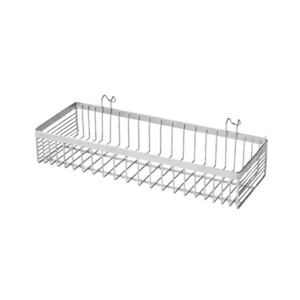 Large capacity stainless steel wire hanging flatware organizer and utensil basket with dual hooks, manufactured by Tanapbaekga factory in Chao'an District for B2B wholesale.