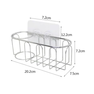 Stainless steel wire no-drill wall-mounted kitchen sink sponge and dish brush holder organizer, manufactured by Tanapbaekga factory in Chao'an District for B2B wholesale