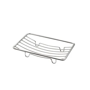 Rustproof stainless steel wire forming bar soap holder tray with self-draining design, expertly produced by Tanapbaekga factory for global OEM orders.