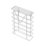 Stainless steel wire forming hanging knife holder accessory with top slots and integrated hooks for dish drying racks, manufactured by Tanapbaekga factory in Chao'an District for B2B wholesale.