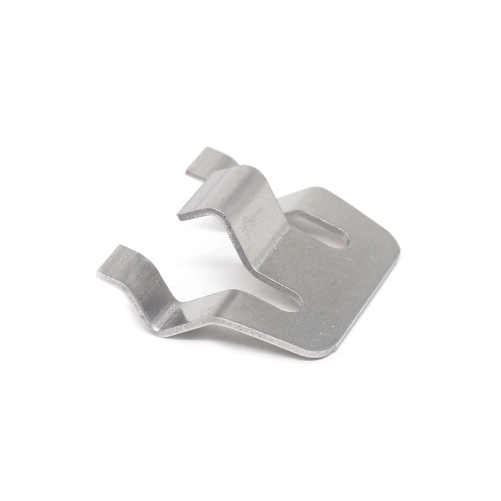 Durable nickel-plated steel hardware spring shrapnel stamping component for electronics and mechanical structural support.