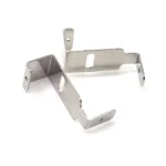 Custom stainless steel stamping brackets for industrial assembly, manufactured by OEM metal fabrication supplier.