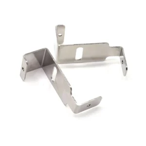 Custom stainless steel stamping brackets for industrial assembly, manufactured by OEM metal fabrication supplier.