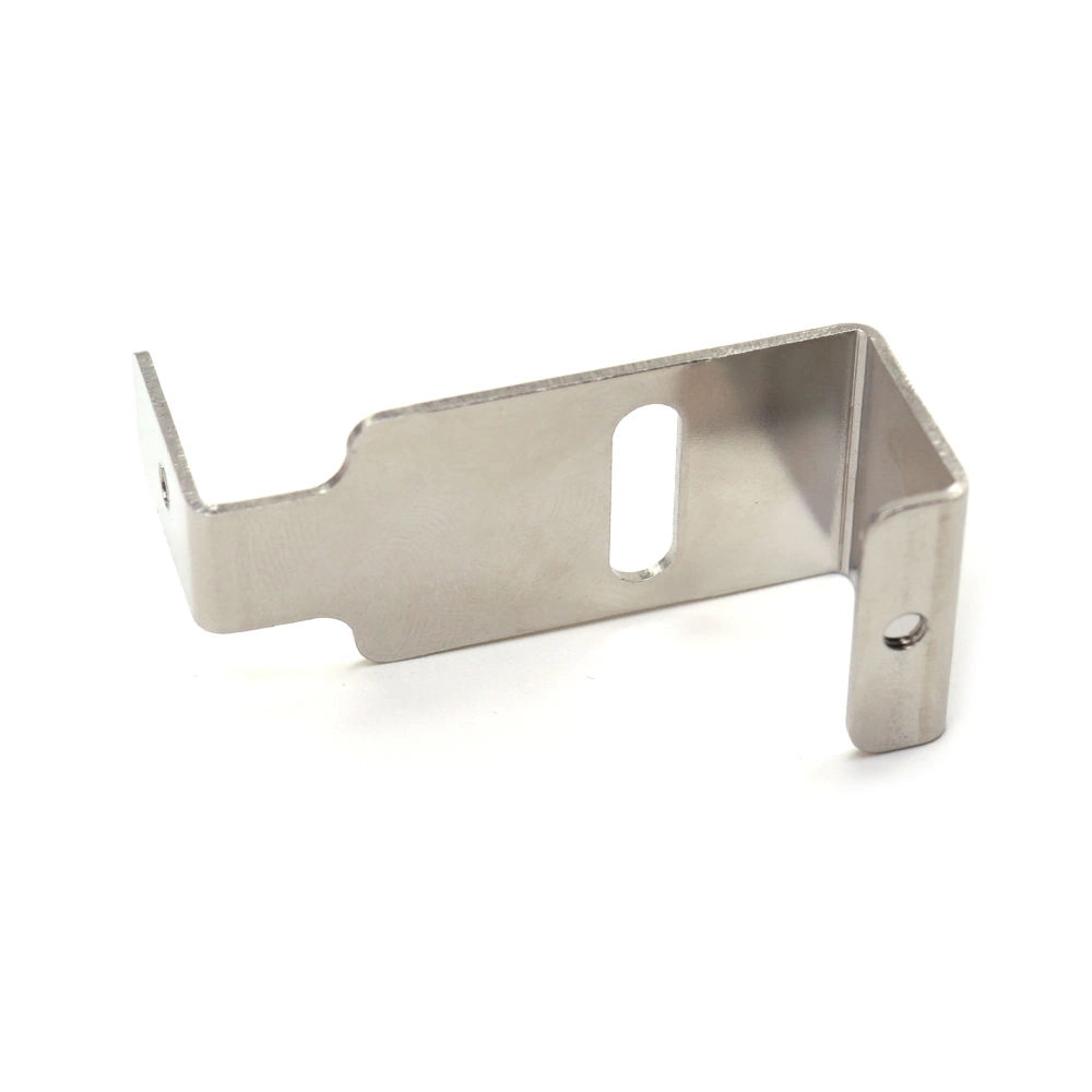 Heavy-duty stainless steel connector and structural bracket, showcasing precision 90-degree metal bending and burr-free edges.