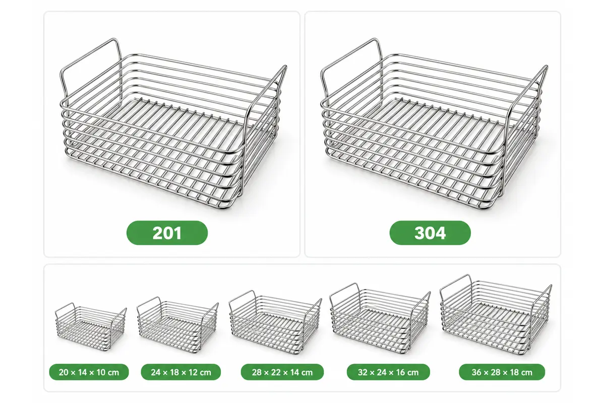 Select stainless steel homewares in 201 or 304 material and size